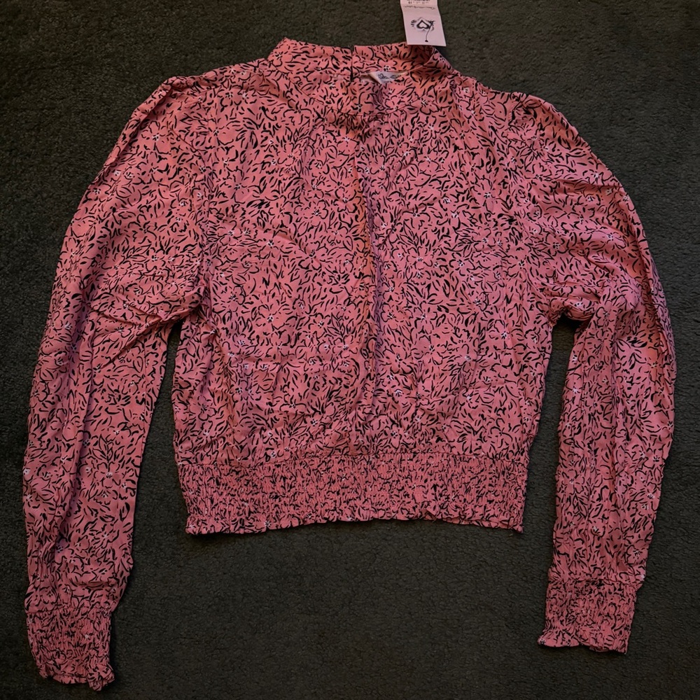 NWT Miss Selfridge ASOS Pink Floral Vintage Retro Style Blouse - Small 6 1940s